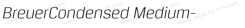 BreuerCondensed Medium字体转换